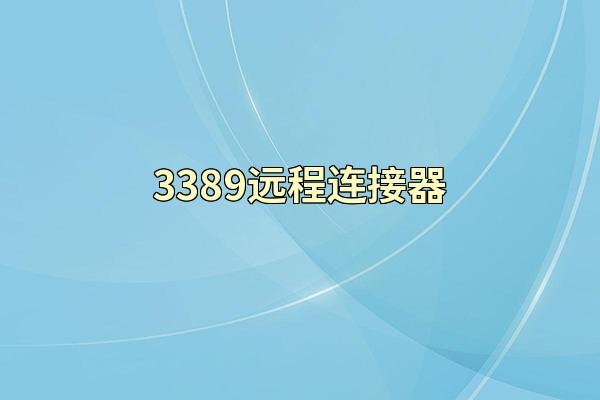 3389远程连接器