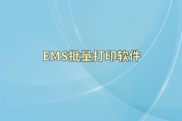 EMS批量打印软件