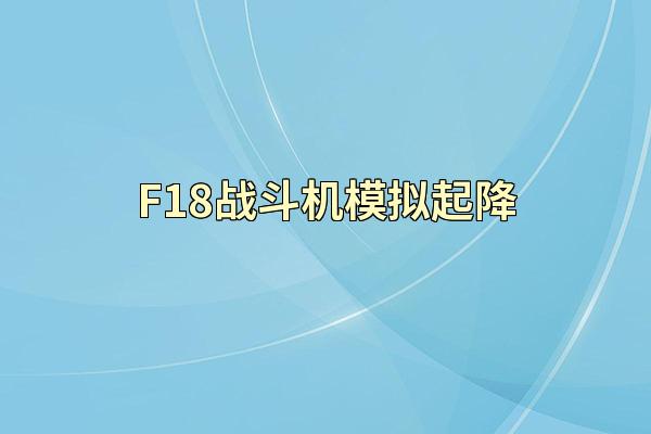F18战斗机模拟起降