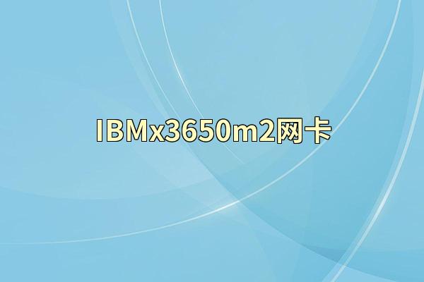 IBMx3650m2网卡