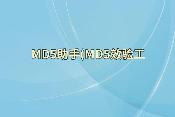 MD5助手(MD5效验工