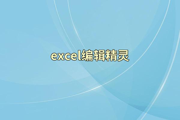 excel编辑精灵