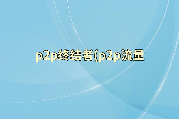 p2p终结者(p2p流量