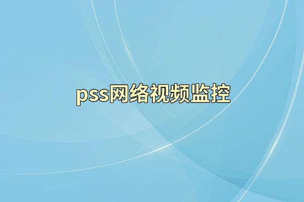 pss网络视频监控