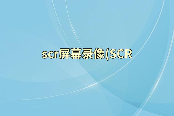 scr屏幕录像(SCR