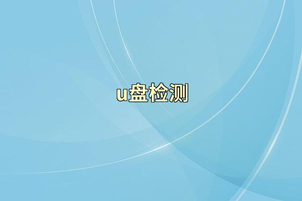 u盘检测