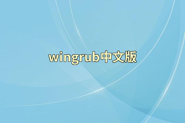 wingrub中文版