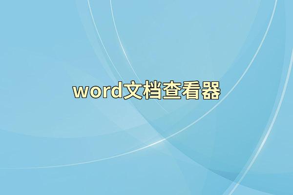 word文档查看器