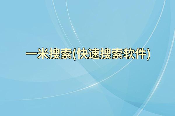 一米搜索(快速搜索软件)