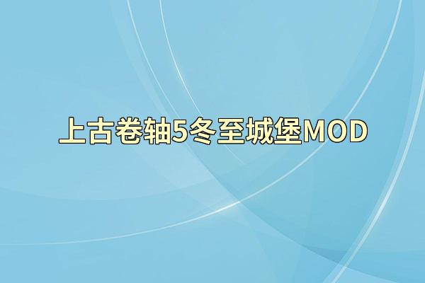 上古卷轴5冬至城堡MOD