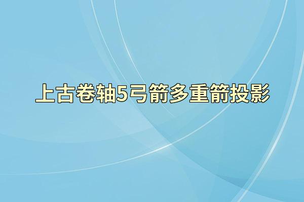 上古卷轴5弓箭多重箭投影