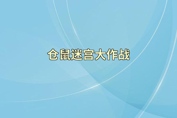 仓鼠迷宫大作战
