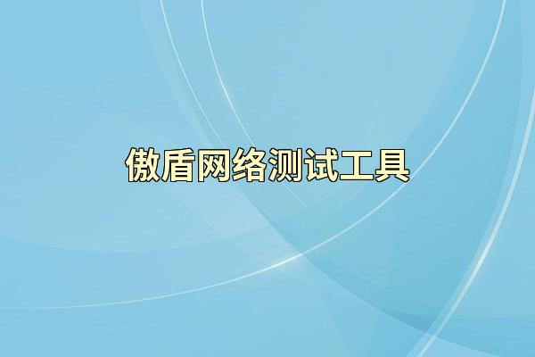 傲盾网络测试工具