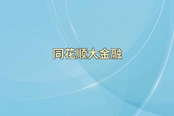 同花顺大金融