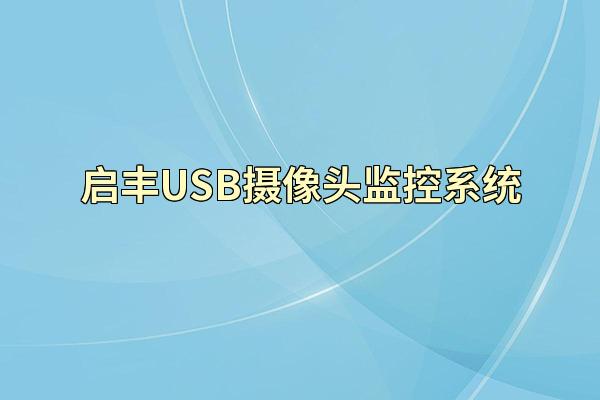 启丰USB摄像头监控系统