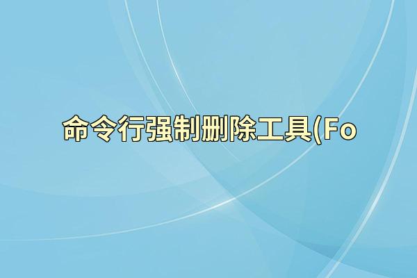 命令行强制删除工具(Fo