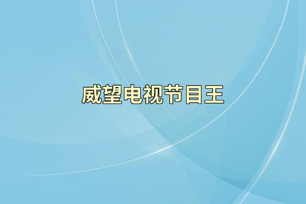 威望电视节目王