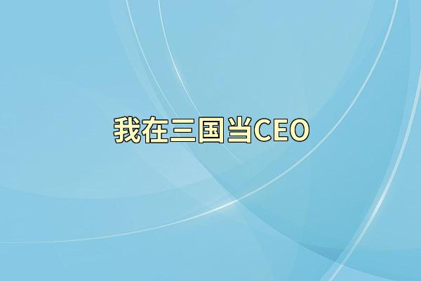 我在三国当CEO