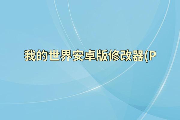 我的世界安卓版修改器(P