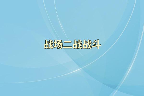战场二战战斗