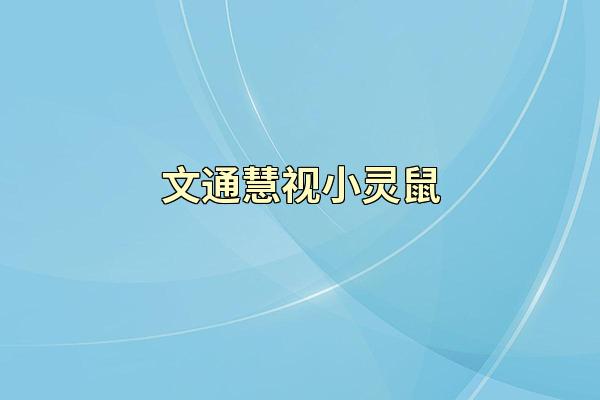 文通慧视小灵鼠