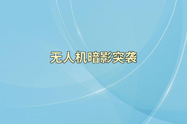 无人机暗影突袭