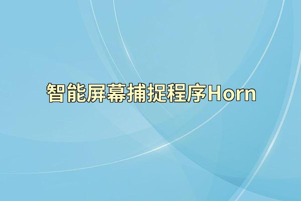 智能屏幕捕捉程序Horn