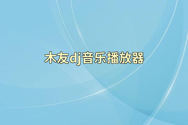 木友dj音乐播放器