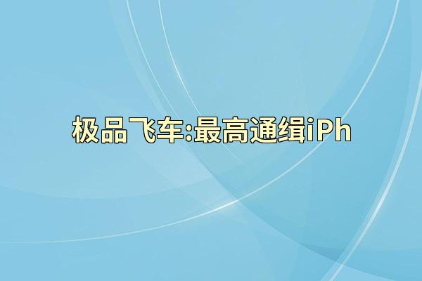 极品飞车:最高通缉iPh