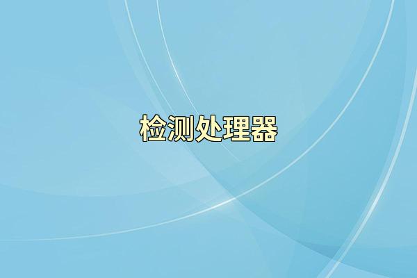 检测处理器