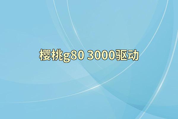 樱桃g80-3000驱动