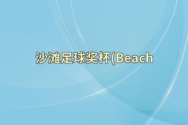 沙滩足球奖杯(Beach