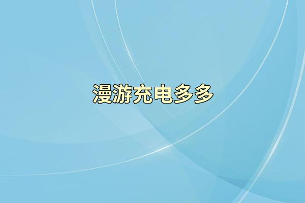 漫游充电多多