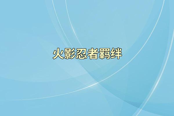 火影忍者羁绊