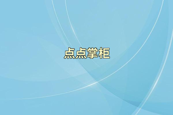 点点掌柜