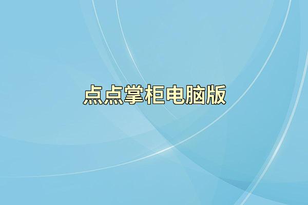 点点掌柜电脑版