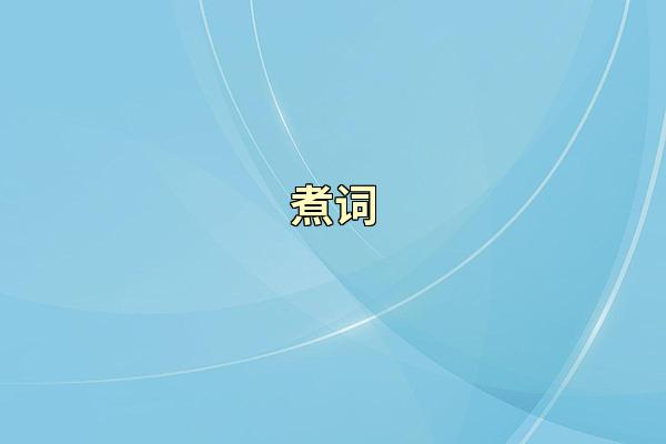 煮词