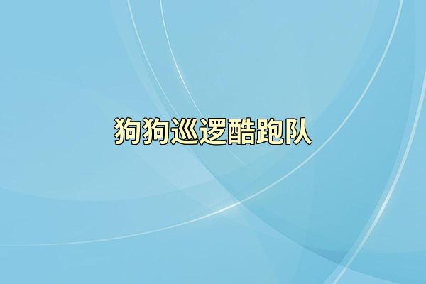 狗狗巡逻酷跑队