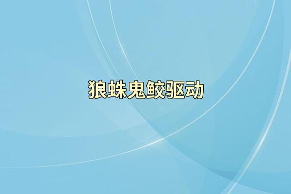 狼蛛鬼鲛驱动