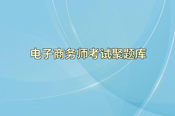 电子商务师考试聚题库