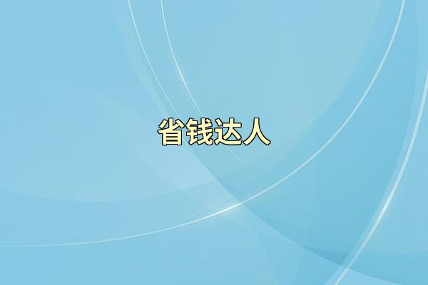 省钱达人