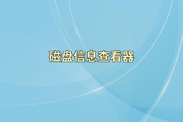 磁盘信息查看器