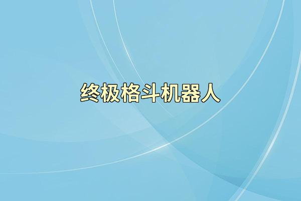 终极格斗机器人