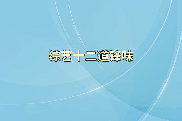 综艺十二道锋味