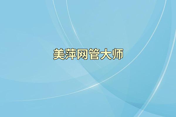 美萍网管大师
