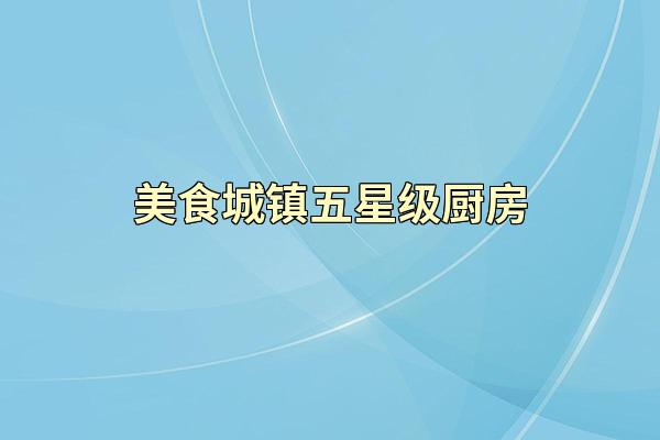 美食城镇五星级厨房