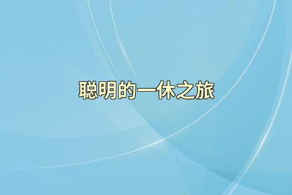 聪明的一休之旅