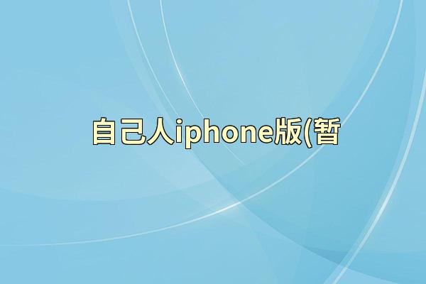 自己人iphone版(暂