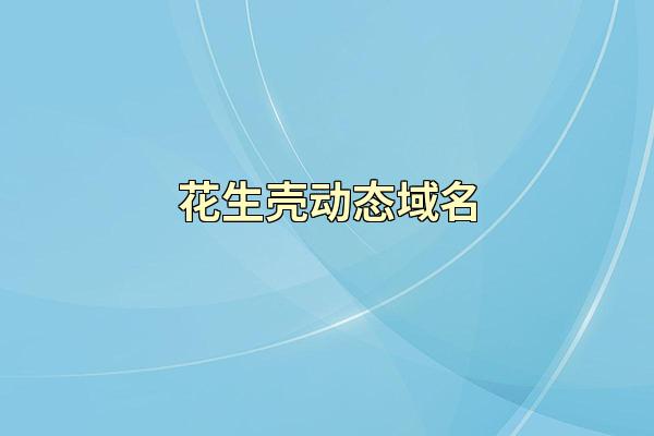 花生壳动态域名