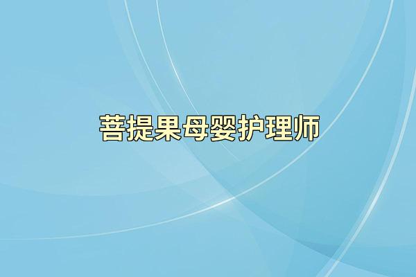 菩提果母婴护理师